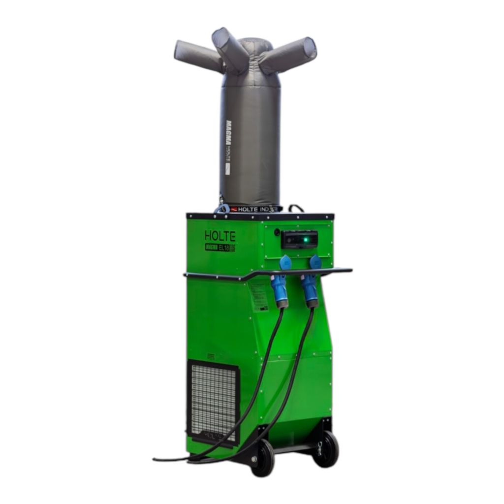 Byggtørker/byggvarme 18kW/230V  m/tekstil luftfordeler